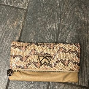 Snakeskin clutch